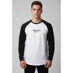 DeepSEA Erkek Gri Fitilli Şardonlu Sweatshirt - Pamuklu, Likralı, Rahat Kalıp Sweatshirt 2601510