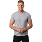 DeepSEA Erkek Gri Slim Fit %90 Pamuk Likralı Yumuşak Dokulu Basic Tişört 1801131