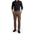 DeepSEA Erkek Kahve Esnek Kumaş Slim Fit Beli Lastikli Günlük Spor Pantolon 2601070