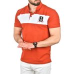 DeepSEA Erkek Kiremit Slim Fit Nefes Alan Pamuklu Kumaş Kıvrılmaz Yaka Polo Yaka Tişört 2503019