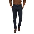 DeepSEA Erkek Koyu Lacivert Modern Fit Likralı Kumaş Pantolon Günlük & Ofis Kullanımı 2602020