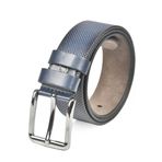 DeepSEA Erkek Lacivert 4 cm Eninde Nokta Desenli Suni Deri Kemer 2402610