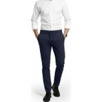 DeepSEA Erkek Lacivert Likralı Gofre Kumaş Beli Lastikli İpli Slim Fit Günlük Pantolon 2600650