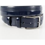 DeepSEA Erkek Lacivert Nokta Desenli Kemer Rugan 3,5 cm Erkek Suni Deri Kemer 1801310 - 130 cm