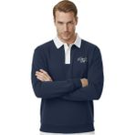 DeepSEA Erkek Lacivert Relax Fit İçi Polarlı Polo Yaka Sweatshirt – Pamuklu Kalın Sweatshirt 2600762