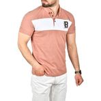 DeepSEA Erkek Pudra Slim Fit Nefes Alan Pamuklu Kumaş Kıvrılmaz Yaka Polo Yaka Tişört 2503019