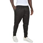 DeepSEA Erkek Siyah Beli Lastikli Bağcıklı Kırışmayan Süet Kumaş Rahat Kesim Dar Paça Spor Pantolon 2505556