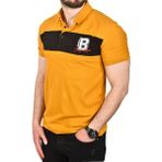 Deepsea Erkek Slim Fit Nefes Alan Pamuklu Kumaş Dar Kesim Kıvrılmaz Yaka Polo Yaka Tişört 2503019 - Hardal Sarısı