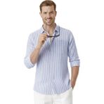 Deepsea Lacivert Slim Fit %100 Pamuk Çizgili Erkek Gömlek – Cepli Yazlık Yeni Sezon Gömlek 2602627 - 2XL