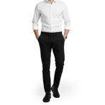 DeepSEA Siyah Esnek Kumaş Slim Fit Beli Lastikli Günlük Spor Pantolon 2601070