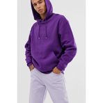 DEEPSENCE Erkek Kışlık Mor Kapüşonlu Sweatshirt Üç İplik Şardonlu
