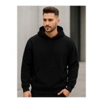 DEEPSENCE Erkek Siyah Oversize Kapüşonlu Sweatshirt