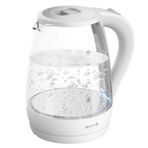 Deerma DEM-SH30W 1.7 lt Mavi Işıklı Beyaz Cam Kettle ve Su Isıtıcı