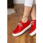 Deery Hakiki Deri Kırmızı Kadın Sneaker