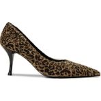 Deery Kadın Altın Renk Leopar Desenli Stiletto - V4016ZALTM01