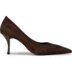 Deery Kadın Kahverengi Süet Sivri Burun Stiletto - V4045ZKHVM01