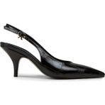 Deery Kadın Siyah Krokodil Desenli Slingback Stiletto - V4035ZSYHM01