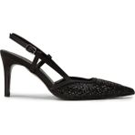 Deery Kadın Siyah Taş Detaylı Slingback Stiletto - RD140ZSYHM01