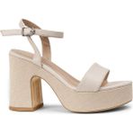 Deery Krem Rengi Platform Topuk Kadın Sandalet - K1040ZKREM01