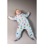 DeFacto 1 Tog Elyaf Desenli Penye Uzun Kollu Tulum Erkek Bebek Yenidoğan F2218A525AU - Dropsuz - Blue - 2 - 3 Yaş