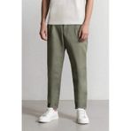 Defacto %100 Keten Normal Kesim Crop Duble Paça Yazlık Kumaş Pantolon C1826ax25smkh433 Haki