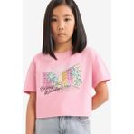 DeFacto %100 Pamuk Bisiklet Yaka Baskılı Kısa Kollu Tişört Kız Çocuk E0384A825SM - Pink - Dropsuz - 11 - 12 Yaş