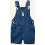 DeFacto %100 Pamuk Erkek Bebek Jean Salopet Şort Tulum H3129A526HS - Mavi-NM28 - 2 - 3 Yaş
