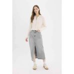 DeFacto %100 Pamuk Long Fit Midi Jean Etek E1302AX25SP - Gri-NM55 - 40