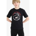 DeFacto %100 Pamuk NBA Bisiklet Yaka Kısa Kollu Tişört Erkek Çocuk E4835A825SM - Siyah-BK81 - Dropsuz - 8 - 9 Yaş