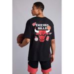 DeFacto %100 Pamuk NBA Chıcago Bulls Oversıze Bisiklet Yaka Kısa Kollu Tişört E4003AX25SM