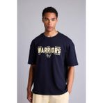 DeFacto %100 Pamuk NBA Golden State Warriors Oversize Kısa Kollu Tişört H3815AX26SM - Lacivert-NV253 - XL