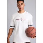 DeFacto %100 Pamuk NBA Houston Rockets Oversize Bisiklet Yaka Kısa Kollu Tişört E9640AX26SM - Ekru-ER105