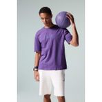 DeFacto %100 Pamuk NBA Los Angeles Lakers Kısa Kollu Tişört G0912AX26SM - Mor-PR299