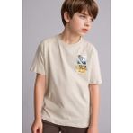 DeFacto %100 Pamuk New Regular Fit Bisiklet Yaka Baskılı Kısa Kollu Tişört Erkek Çocuk H4329A826HS - Gri-GR447 - 7 - 8 Yaş