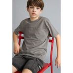 DeFacto %100 Pamuk New Regular Fit Bisiklet Yaka Kısa Kollu Tişört Erkek Çocuk G9417A826SM - Gri-GR309 - 7 - 8 Yaş