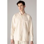 DeFacto %100 Pamuk Oversize Geniş Kalıp Polo Yaka Waffle Uzun Kollu Gömlek C2841AX24SP - 3XL - Bej-BG734