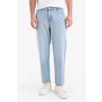 DeFacto %100 Pamuk Relax Fit Geniş Paça Jean Kar Yıkamalı Pantolon E1376AX25SM