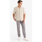 DeFacto %100 Pamuk Relax Fit Rahat Kesim Yazlık Müslin Kısa Paça Jogger Pantolon D6260AX25SP - 28 - Gri-GR308