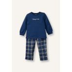 DeFacto %100 Pamuklu Baskılı 2'li Pijama Takımı Erkek Bebek G7134A526SP - Lacivert-NV30 - 4 - 5 Yaş