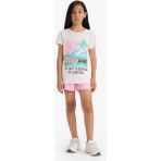 DeFacto %100 Pamuklu Baskılı Pijama Takımı Kız Çocuk E0665A825HS - Ekru-ER85 - Dropsuz - 7 - 8 Yaş