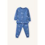 DeFacto %100 Pamuklu Desenli 2'li Pijama Takımı Erkek Bebek G8832A526SP - Mavi-BE358 - 2 - 3 Yaş