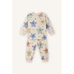 DeFacto %100 Pamuklu Desenli 2'li Pijama Takımı Erkek Bebek G8845A526SP - Ekru-ER42 - 18 - 24 Ay