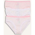 DeFacto %100 Pamuklu Desenli 3'lü Slip Külot Kız Çocuk E7069A825AU - Pembe-PN114 - 5 - 6 Yaş