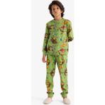 DeFacto %100 Pamuklu Teenage Mutant Nınja Turtles:Mutant Mayhem Pijama Takımı Erkek Çocuk F3407A825AU - Yeşil - Dropsuz - 7 - 8 Yaş