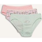 DeFacto %100 Pamuklu Unıcorn Baskılı Penye 3'lü Slip Külot Kız Çocuk G8518A826SP - Pembe-PN190 - 7 - 8 Yaş