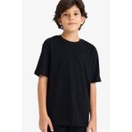 DeFacto 23 Nisan Çocuk Bayramı Regular Fit Bisiklet Yaka Kısa Kollu Tişört Erkek Çocuk, 11/12 Yaş (152cm), K1687A626SM, Siyah, Erkek Çocuklar