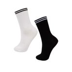 DeFacto 2'li Bambu Soket Çember Desenli Çorap, STD, C0824AXNS, Çok Renkli, kadın
