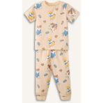 DeFacto 2'li Pijama Takımı Erkek Bebek G8857A526SM - Bej-BG819 - 18 - 24 Ay