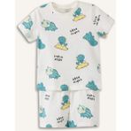 DeFacto 2'li Pijama Takımı Erkek Bebek G8858A526SM - Ekru-ER233 - 9 - 12 Ay