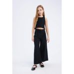 DeFacto 2'li Takım Basic Kolsuz Tişört Pantolon Kız Çocuk C0871A825SM - 7 - 8 Yaş - Siyah-BK81